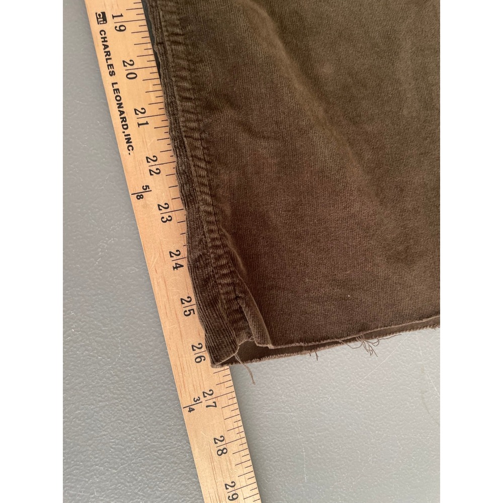 NEW Citizens of Humanity Lyra Corduroy Pants Womens 28 Green Wide Leg Raw Hem - Picture 12 of 13